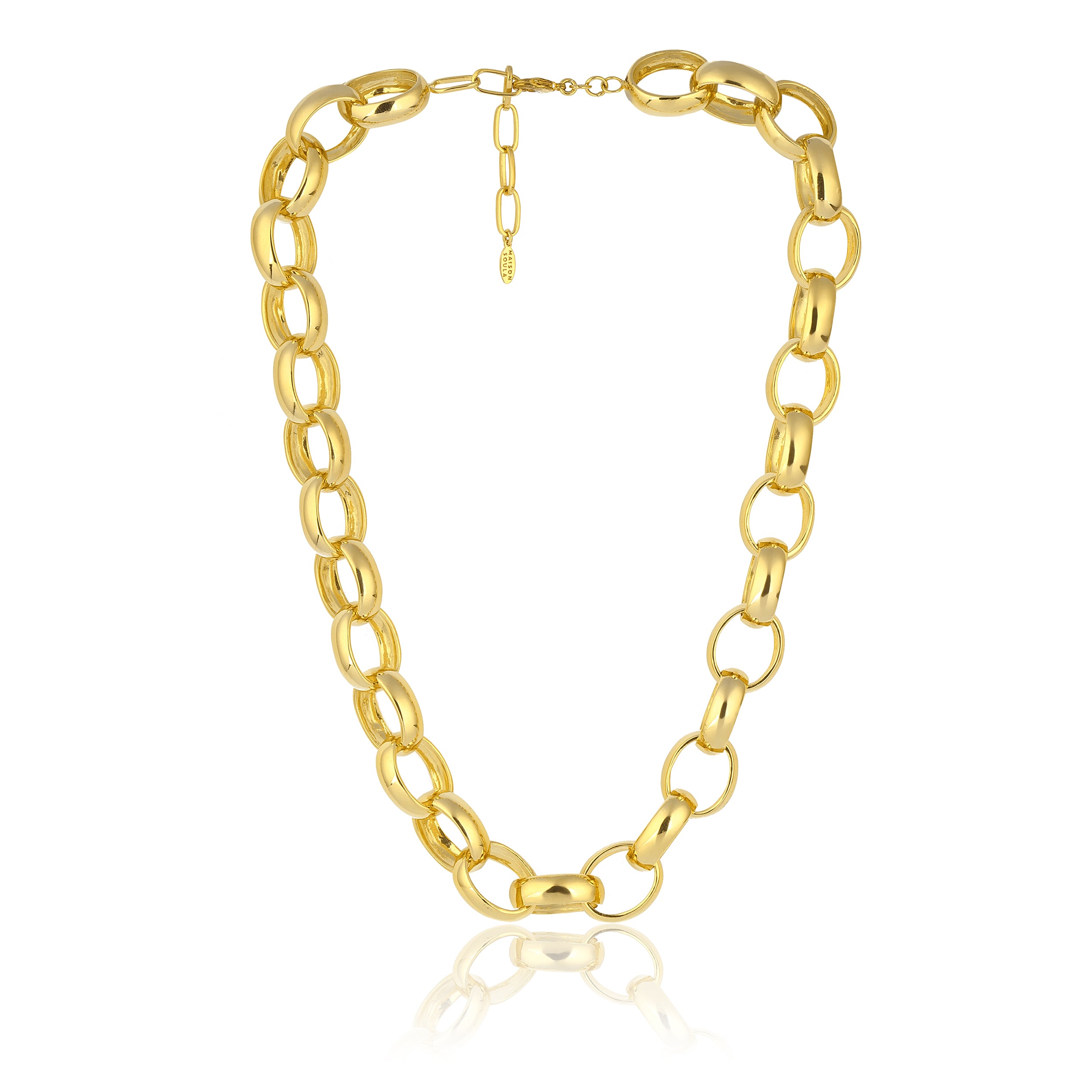 24K gold plated chain necklace costume jewelry