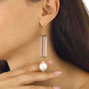 baroque pearl fashion jewelry swarovski pearl earrings