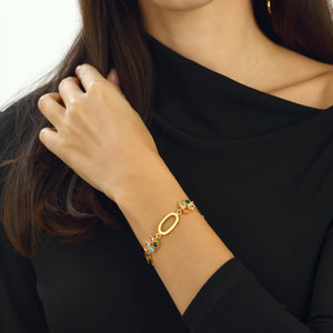 24K Gold plated jewelry chain bracelet costume jewelry