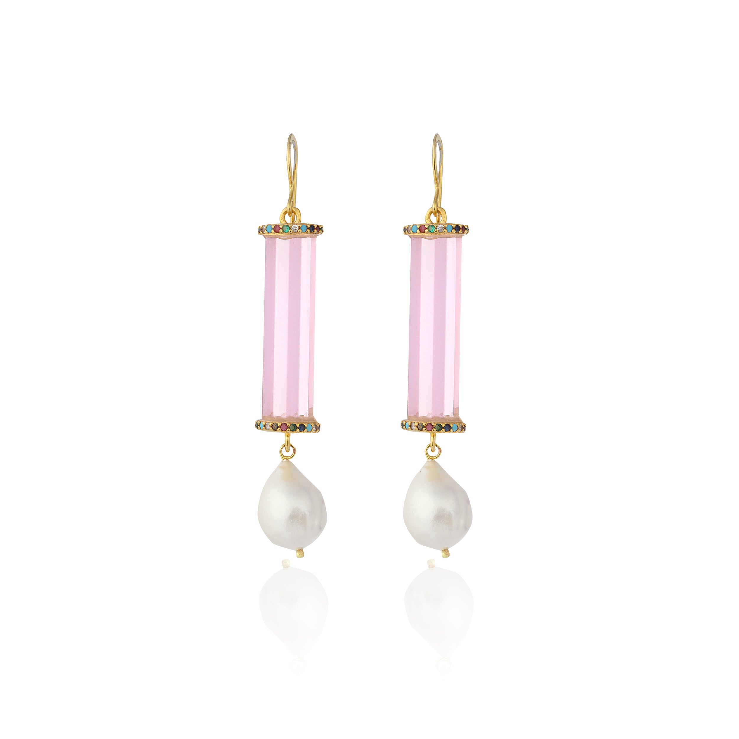 baroque pearl fashion jewelry swarovski pearl earrings