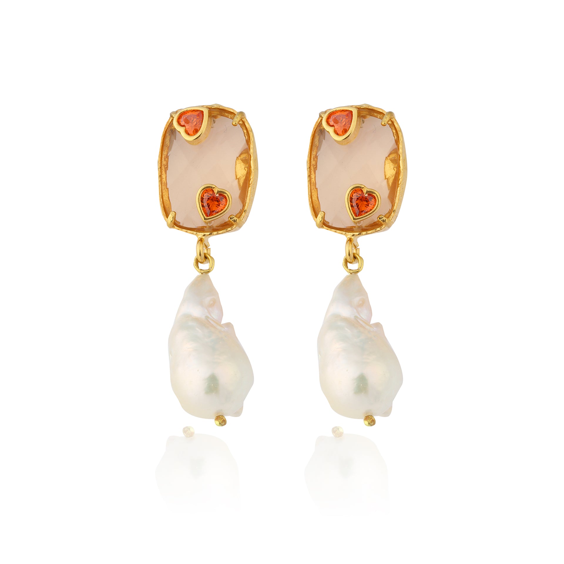 baroque pearl fashion jewelry swarovski pearl earrings