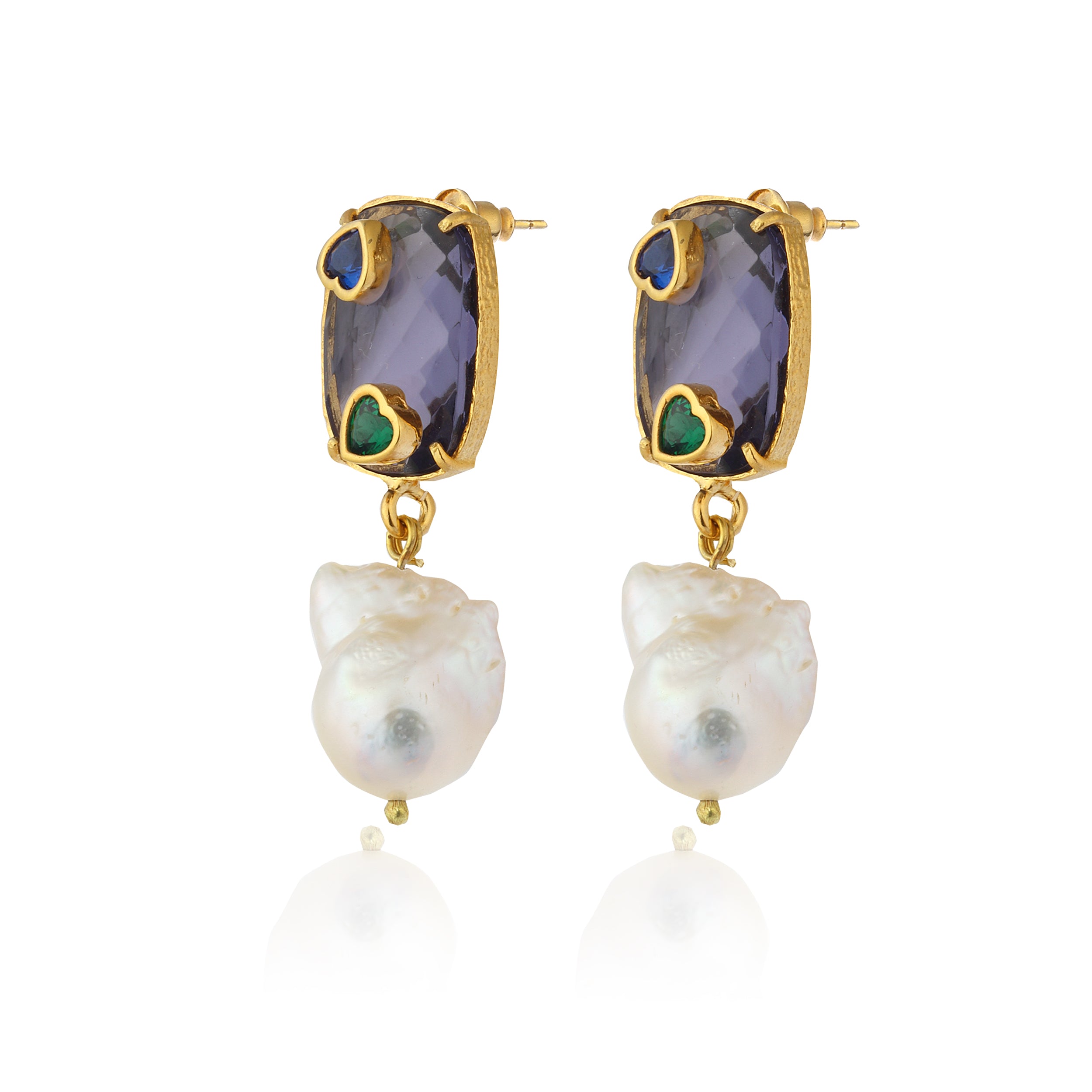 baroque pearl fashion jewelry swarovski pearl earrings