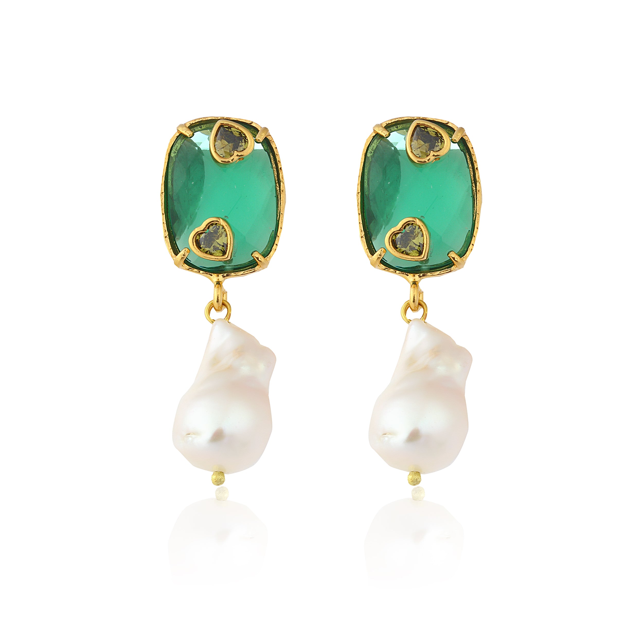 baroque pearl fashion jewelry swarovski pearl earrings