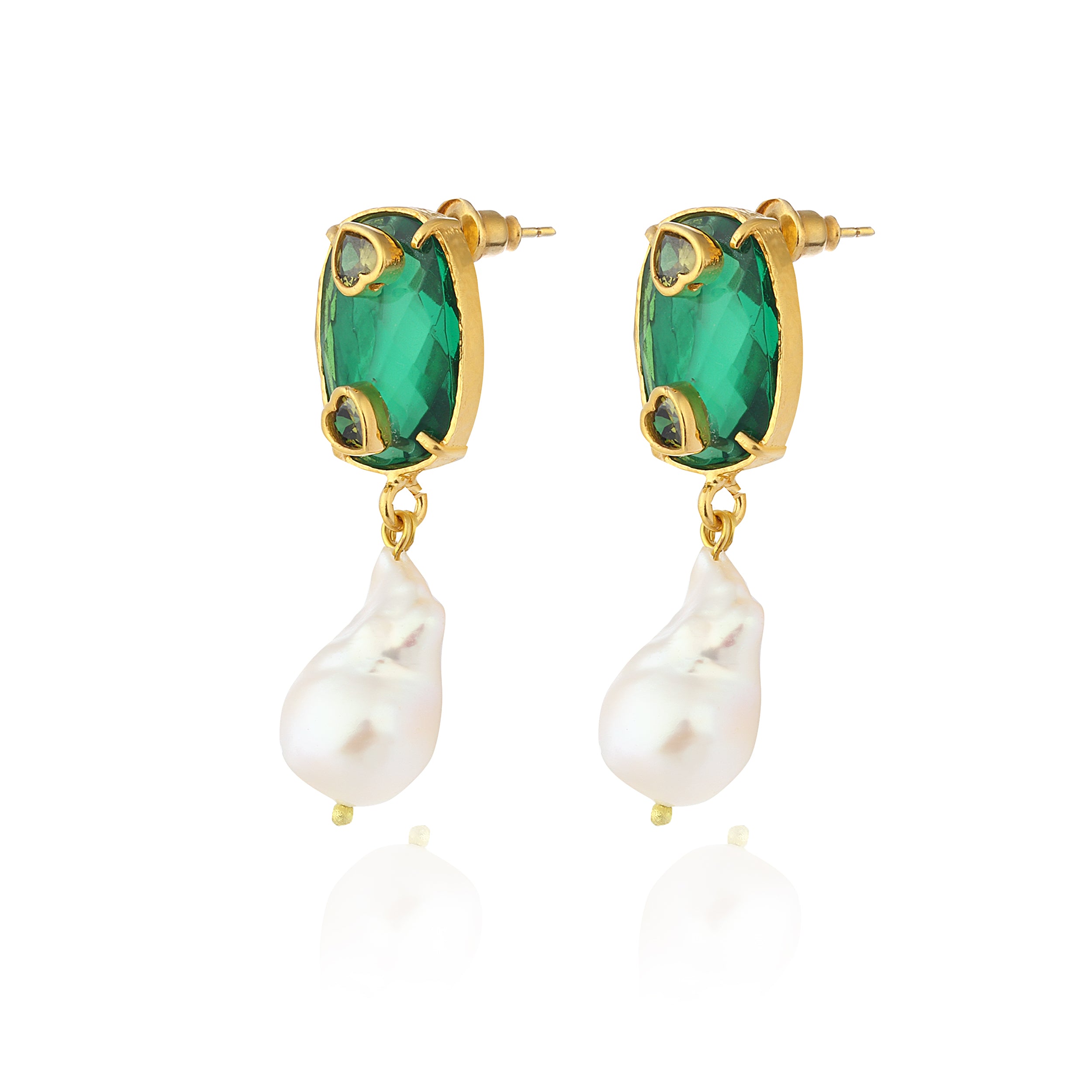 baroque pearl fashion jewelry swarovski pearl earrings