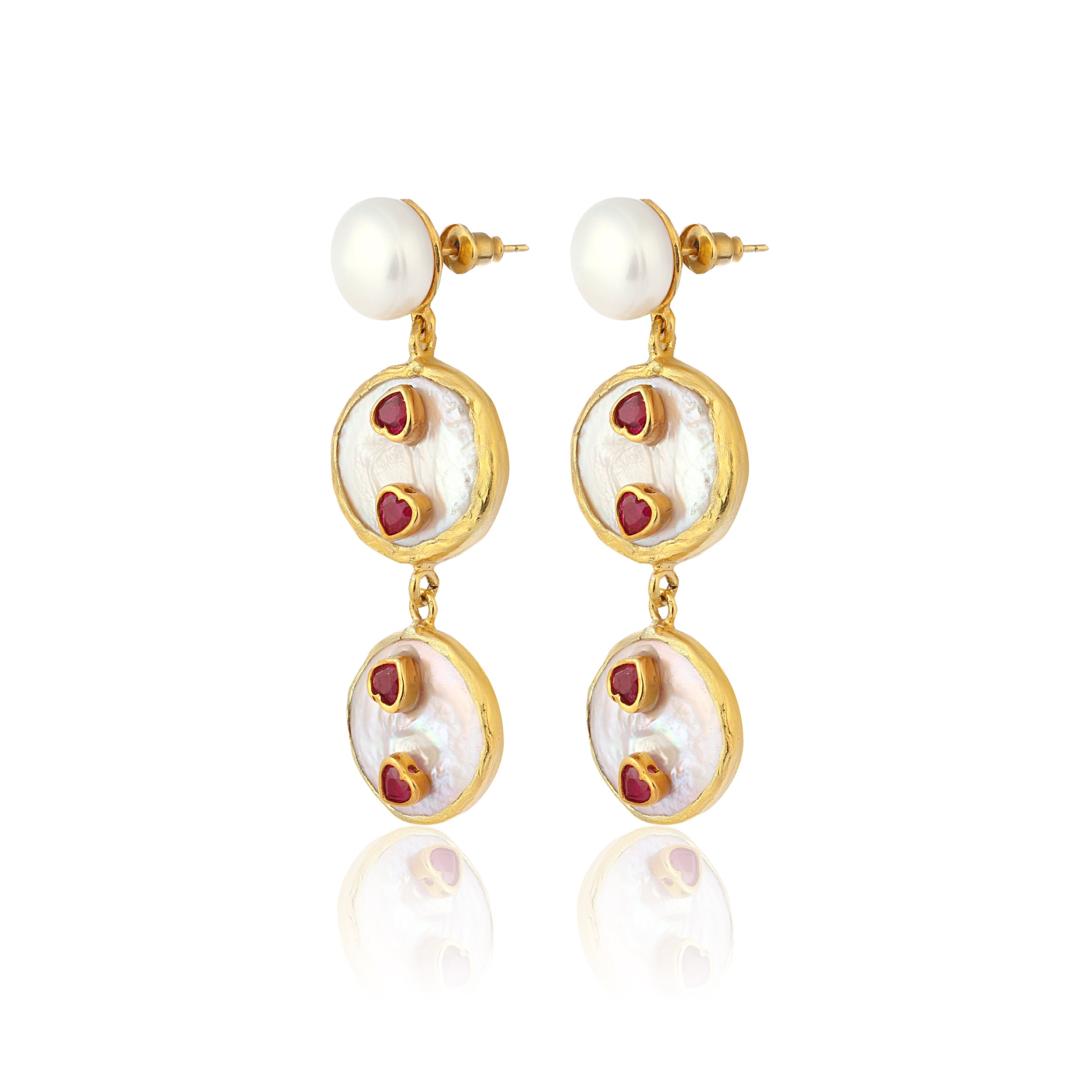 baroque pearl fashion jewelry swarovski pearl earrings