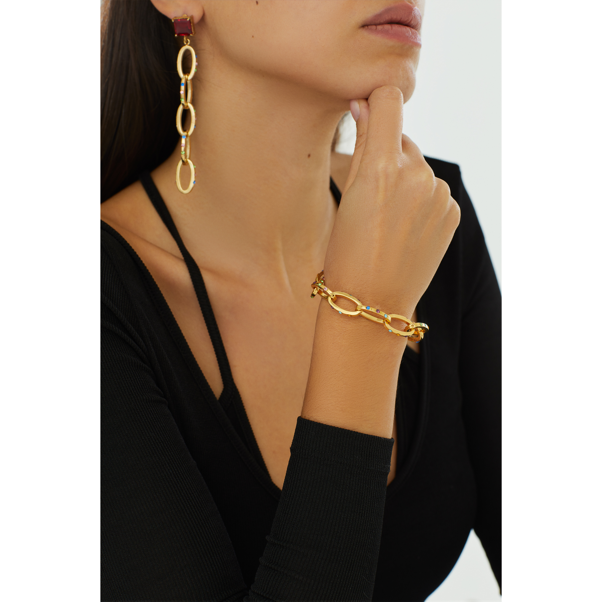 24K Gold plated jewelry chain bracelet costume jewelry