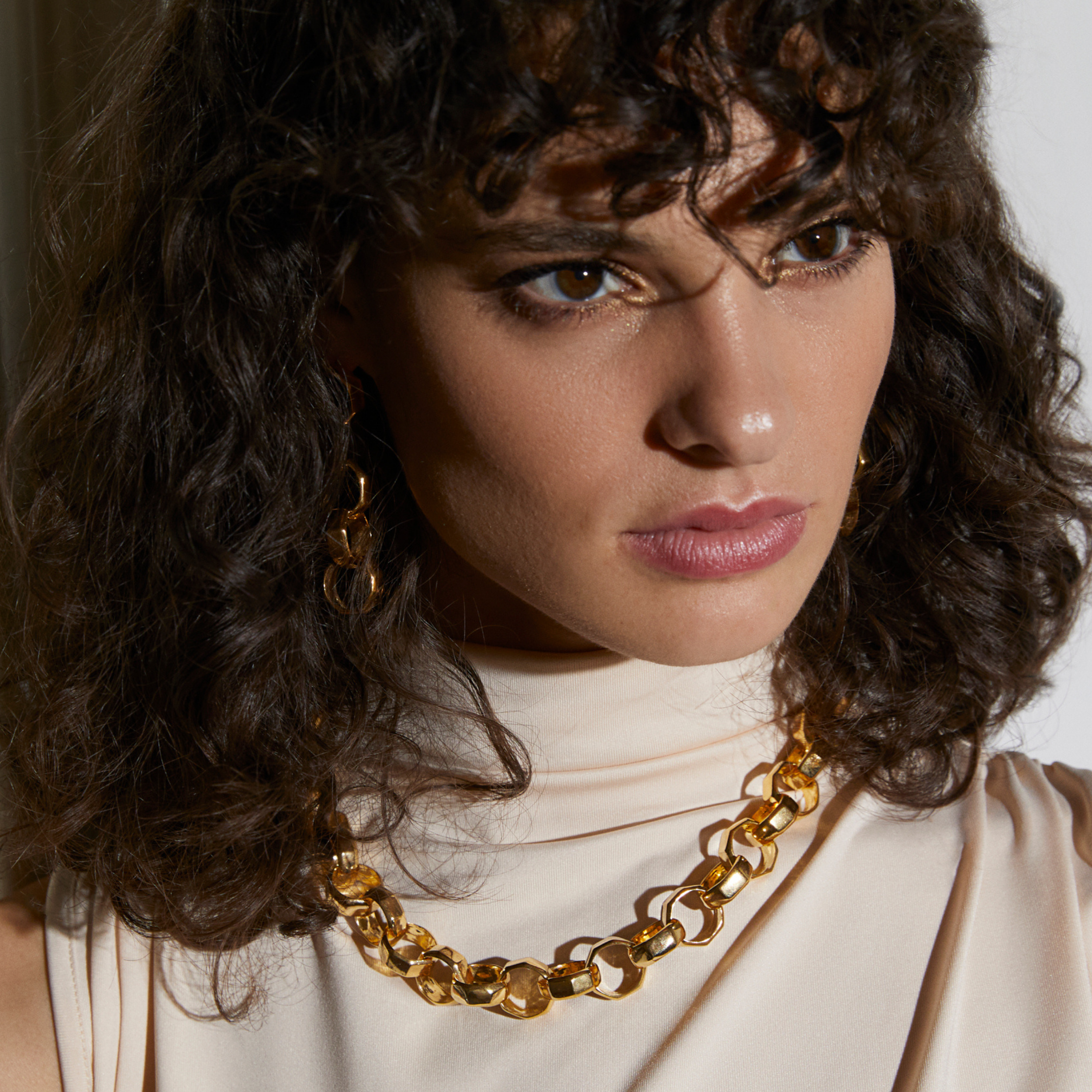 24K gold plated chain necklace costume jewelry
